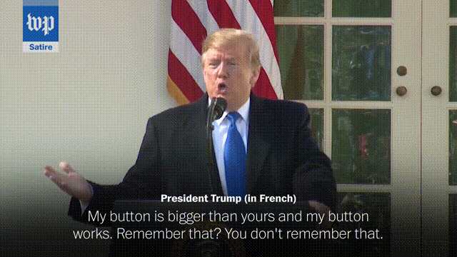 Image result for my button is bigger trump gif